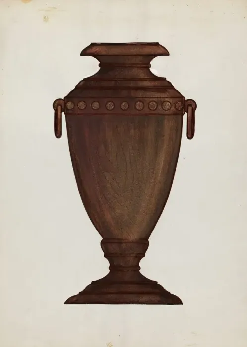 Framed Print : Rosewood Vase, c. 1936. Creator: Sebastian Simonet Framed Print : Rosewood Vase, c. 1936. Creator: Sebastian Simonet