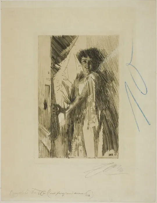 Framed Print : Rosita Mauri, 1889. Creator: Anders Leonard Zorn Framed Print : Rosita Mauri, 1889. Creator: Anders Leonard Zorn