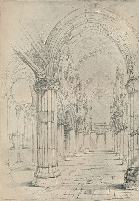 Framed Print : Roslin Chapel, 1838. Artist: John Ruskin Framed Print : Roslin Chapel, 1838. Artist: John Ruskin