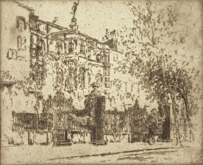 Framed Print : Rossetti's House, 1906. Creator: Joseph Pennell. Rossetti's House, 1906. Creator: Joseph Pennell
