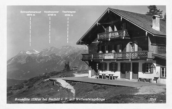 Rosshutte and the Wettersteingebirge mountains, near Seefeld, Austria, 20th century