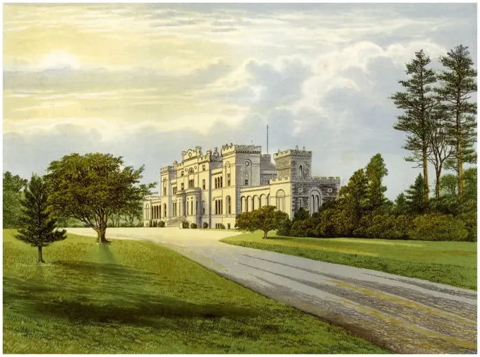 Framed Print : Rossie Castle, Forfarshire, Scotland, home of the Macdonald family, c1880 Framed Print : Rossie Castle, Forfarshire, Scotland, home of the Macdonald family, c1880