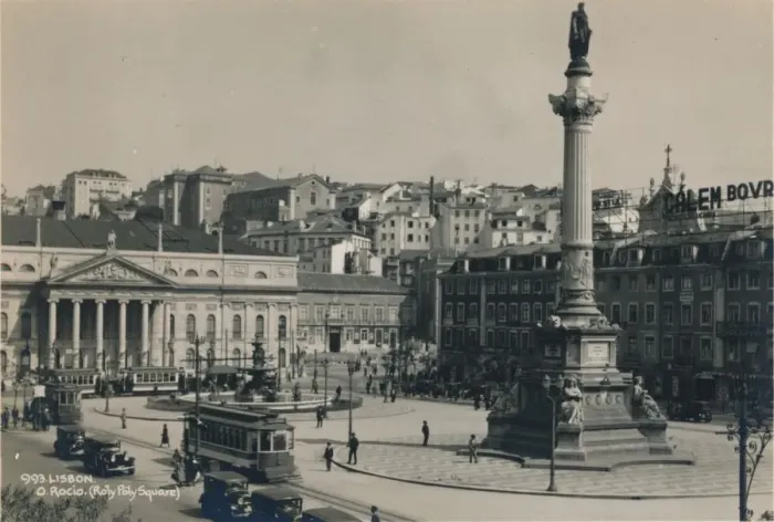 Framed Print : Rossio Square, Lisbon, Portugal, 1936 Framed Print : Rossio Square, Lisbon, Portugal, 1936