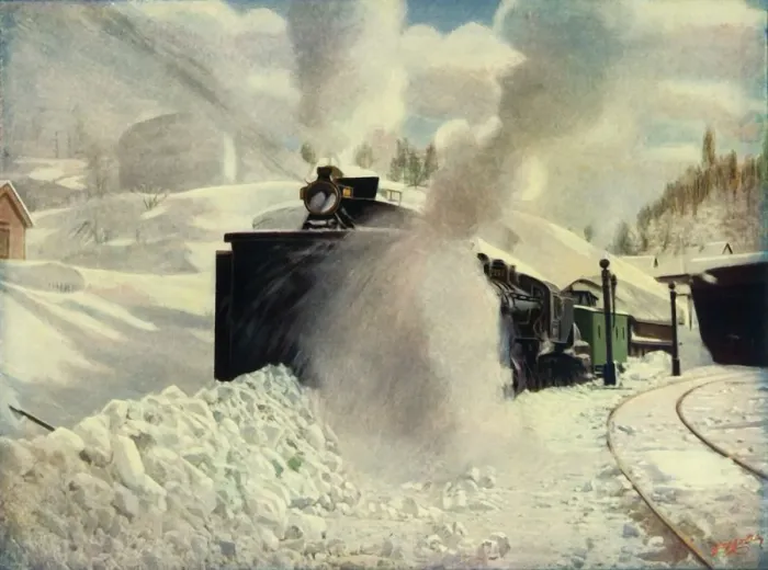 Framed Print : Rotary Snow Plough at Blue Canyon, California (Southern Pacific Railway), 1930 Framed Print : Rotary Snow Plough at Blue Canyon, California (Southern Pacific Railway), 1930