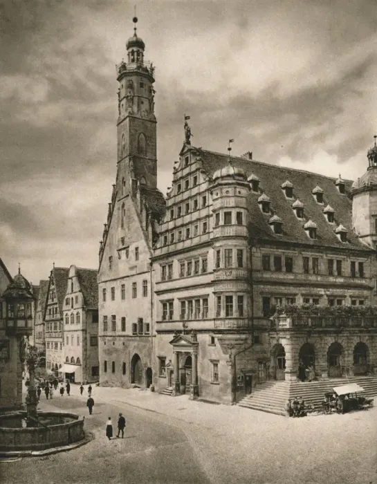 Framed Print : Rothenburg o. d. T. - Rathaus, 1931. Artist: Kurt Hielscher Framed Print : Rothenburg o. d. T. - Rathaus, 1931. Artist: Kurt Hielscher