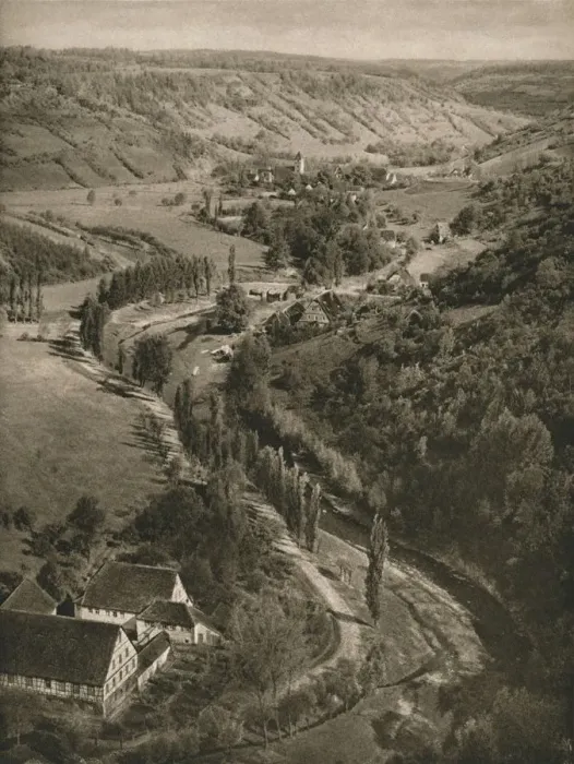 Framed Print : Rothenburg o. d. T. - Taubertal, 1931. Artist: Kurt Hielscher Framed Print : Rothenburg o. d. T. - Taubertal, 1931. Artist: Kurt Hielscher