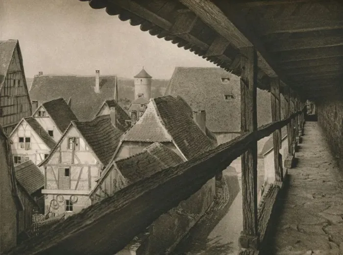 Framed Print : Rothenburg o. d. T. - Wehrgang. Archers gallery, 1931. Artist: Kurt Hielscher Framed Print : Rothenburg o. d. T. - Wehrgang. Archers gallery, 1931. Artist: Kurt Hielscher