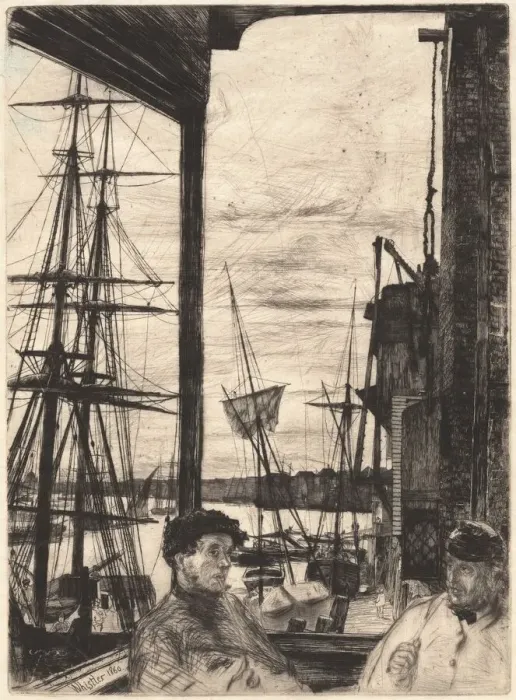 Framed Print : Rotherhithe, 1860. Creator: James Abbott McNeill Whistler Framed Print : Rotherhithe, 1860. Creator: James Abbott McNeill Whistler