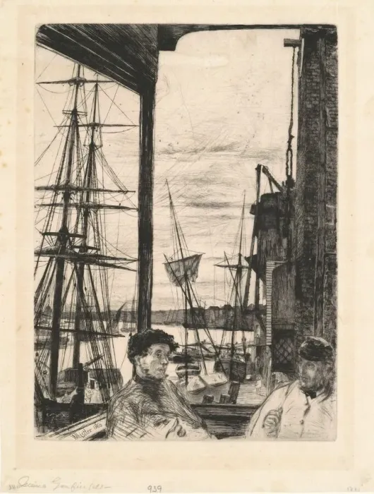 Framed Print : Rotherhithe, 1860. Creator: James Abbott McNeill Whistler Framed Print : Rotherhithe, 1860. Creator: James Abbott McNeill Whistler