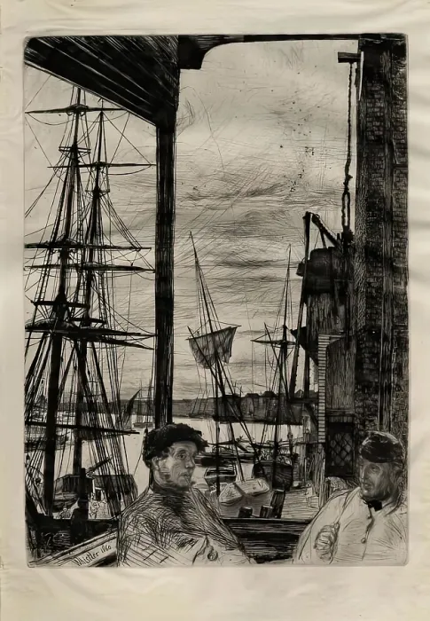 Framed Print : Rotherhithe, 1860. Creator: James Abbott McNeill Whistler Framed Print : Rotherhithe, 1860. Creator: James Abbott McNeill Whistler