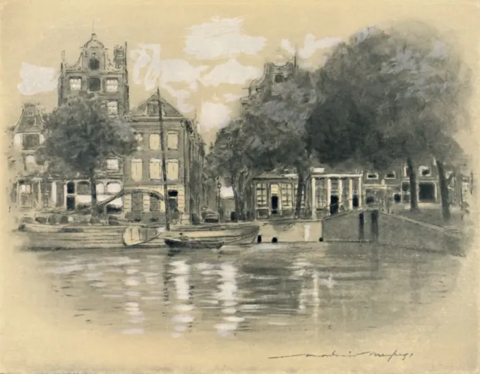 Framed Print : Rotterdam, 1903. Artist: Mortimer L Menpes Framed Print : Rotterdam, 1903. Artist: Mortimer L Menpes