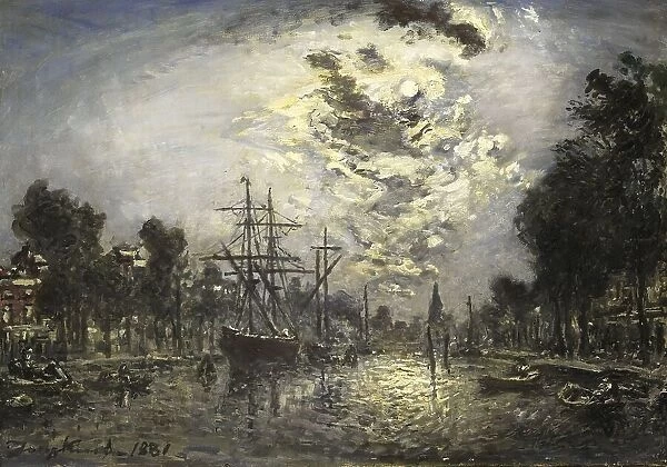 Rotterdam in the Moonlight, 1881. Creator: Johan Barthold Jongkind