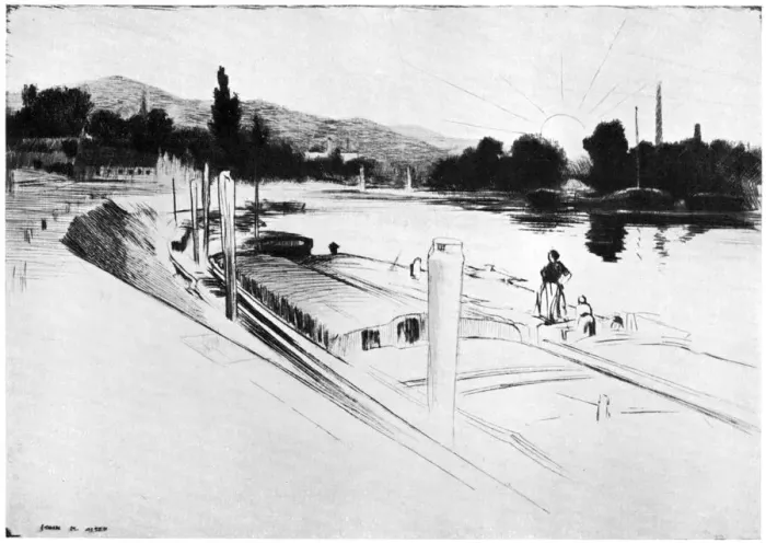 Framed Print : At Rouen, 1929. Artist: John M Aiken Framed Print : At Rouen, 1929. Artist: John M Aiken