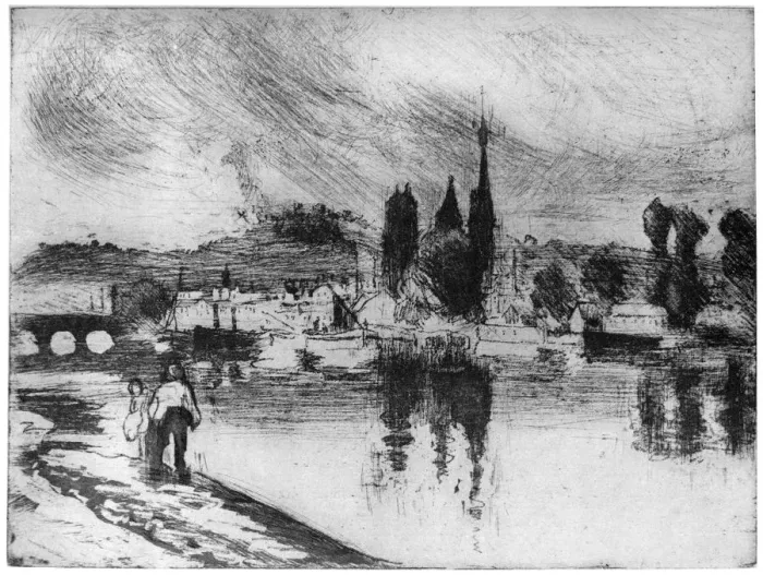 Framed Print : Rouen, Cours la Reine, c1850-1900 (1924). Artist: Camille Pissarro Framed Print : Rouen, Cours la Reine, c1850-1900 (1924). Artist: Camille Pissarro