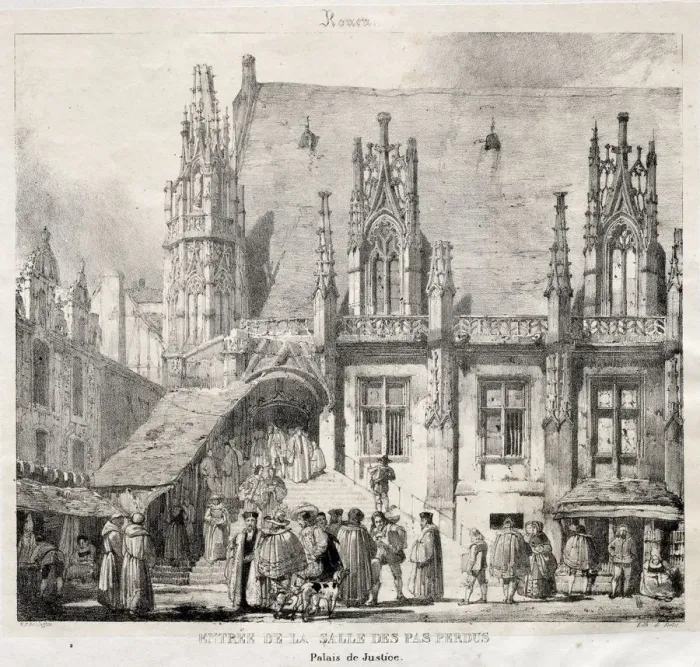Framed Print : Rouen: Entree de la Salle des Pas Perdus, Palais du Justice, 1824 Framed Print : Rouen: Entree de la Salle des Pas Perdus, Palais du Justice, 1824