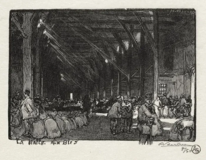 Framed Print : Rouen Illustre: La Halle aux Bles, 1896. Creator: Auguste Louis Lepere (French Framed Print : Rouen Illustre: La Halle aux Bles, 1896. Creator: Auguste Louis Lepere (French