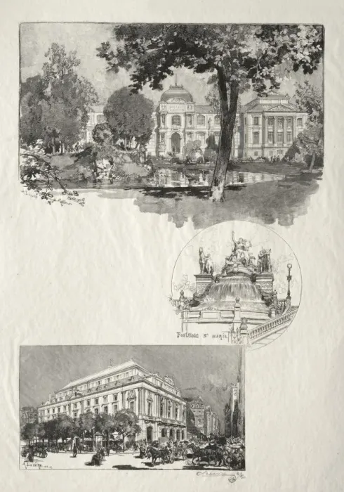 Framed Print : Rouen Illustre: La Musee; Fontaine St. Marie; Le Theatre des Arts, 1896 Framed Print : Rouen Illustre: La Musee; Fontaine St. Marie; Le Theatre des Arts, 1896