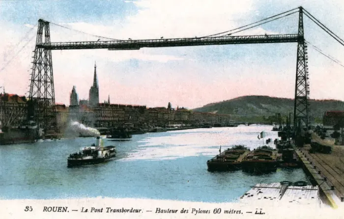 Framed Print : Rouen, Le Pont Transbordeur, (Transporter Bridge), 20th Century Framed Print : Rouen, Le Pont Transbordeur, (Transporter Bridge), 20th Century
