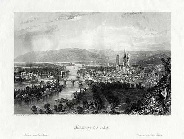 Rouen on the Seine, France, 1875. Artist:s Bradshaw