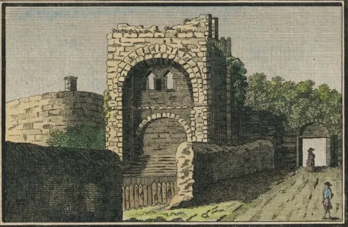 Framed Print : Rougemond Castle at Exeter, 18th century? Creator: Unknown Framed Print : Rougemond Castle at Exeter, 18th century? Creator: Unknown
