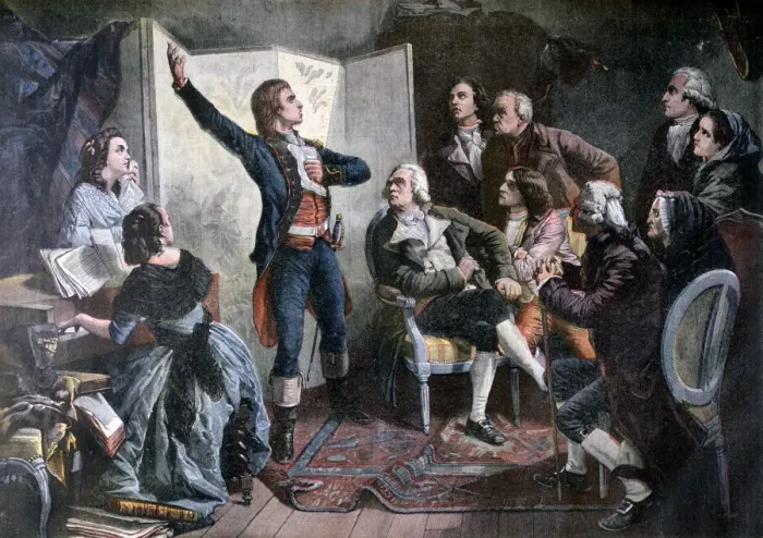 Framed Print : Rouget de Lisle singing the Marseillaise, 1892. Artist: Henri Meyer