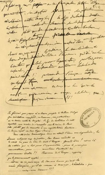 Framed Print : Rough draft of text for inclusion in Le Moniteur Universel, 16 April 1801, (1921) Framed Print : Rough draft of text for inclusion in Le Moniteur Universel, 16 April 1801, (1921)
