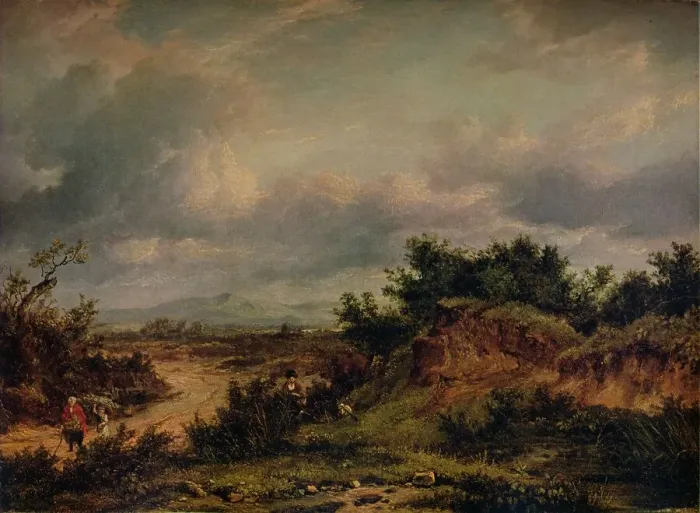Framed Print : A Rough Road, 1826. Artist: Patrick Nasmyth Framed Print : A Rough Road, 1826. Artist: Patrick Nasmyth