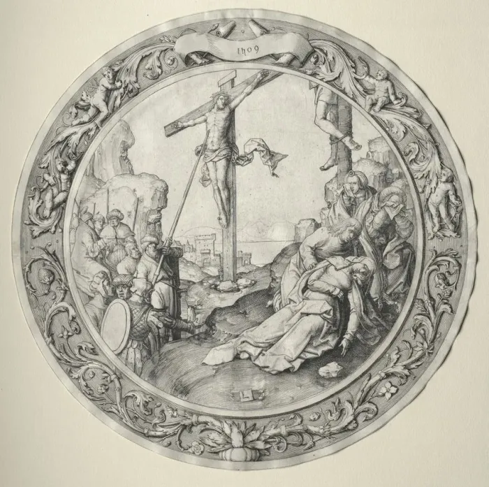 Framed Print : The Round Passion: The Crucifixion, 1509. Creator: Lucas van Leyden (Dutch, 1494-1533) Framed Print : The Round Passion: The Crucifixion, 1509. Creator: Lucas van Leyden (Dutch, 1494-1533)