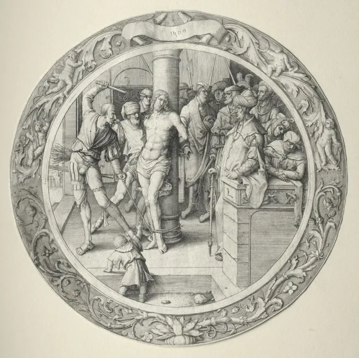 Framed Print : The Round Passion: The Flagellation, 1509. Creator: Lucas van Leyden (Dutch, 1494-1533) Framed Print : The Round Passion: The Flagellation, 1509. Creator: Lucas van Leyden (Dutch, 1494-1533)