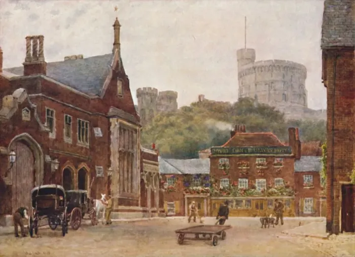 Framed Print : The Round Tower and the South-Western Railway Station, c1900. Artist: William Biscombe Gardner Framed Print : The Round Tower and the South-Western Railway Station, c1900. Artist: William Biscombe Gardner