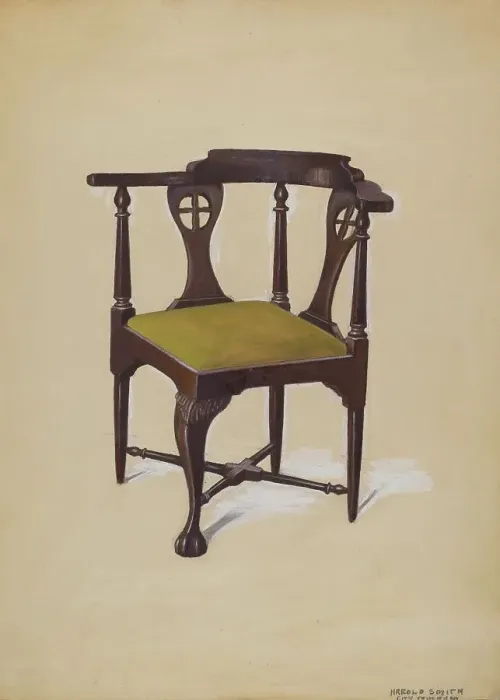 Framed Print : Roundabout Chair, 1936. Creator: Harold Smith Framed Print : Roundabout Chair, 1936. Creator: Harold Smith