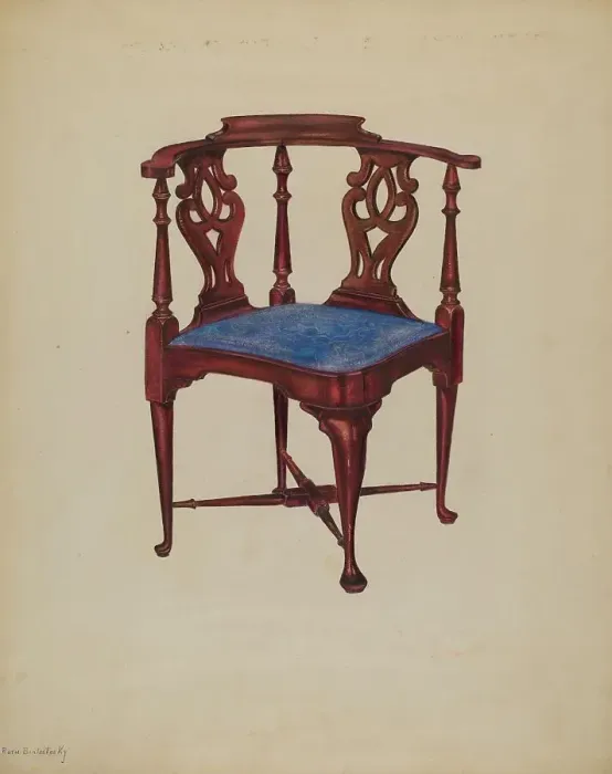 Framed Print : Roundabout Chair, 1937. Creator: Ruth Bialostosky Framed Print : Roundabout Chair, 1937. Creator: Ruth Bialostosky