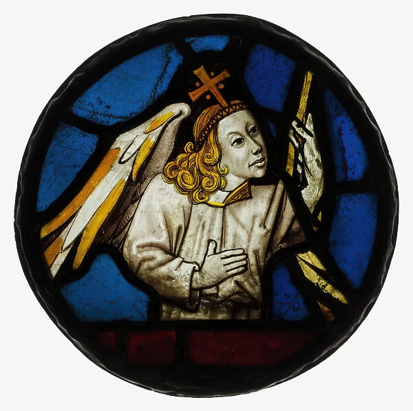 Roundel with an Angel, British, 15th century. Creator: Unknown