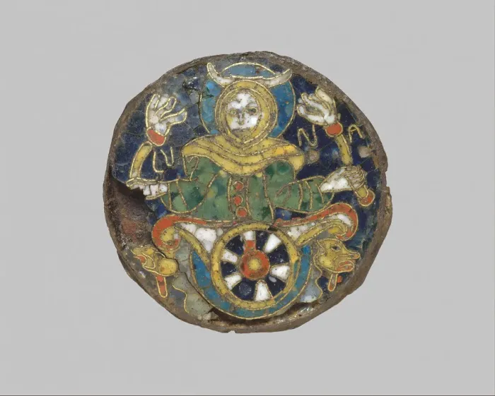 Framed Print : Roundel with a Personification of the Moon, Carolingian, ca. 860-890. Creator: Unknown Framed Print : Roundel with a Personification of the Moon, Carolingian, ca. 860-890. Creator: Unknown