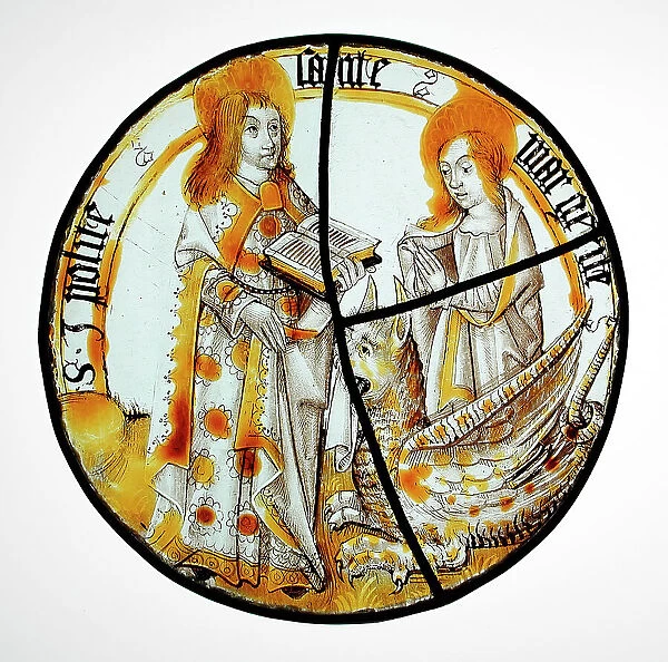 Roundel: Saints Hippolytus and Margaret, between 1490 and 1510. Creator: Unknown