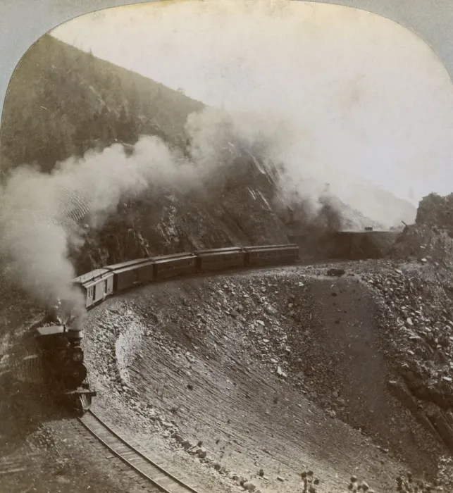 Framed Print : Rounding the curves on Marshall Pass, Colorado, USA, 1898. Artist: BL Singley Framed Print : Rounding the curves on Marshall Pass, Colorado, USA, 1898. Artist: BL Singley