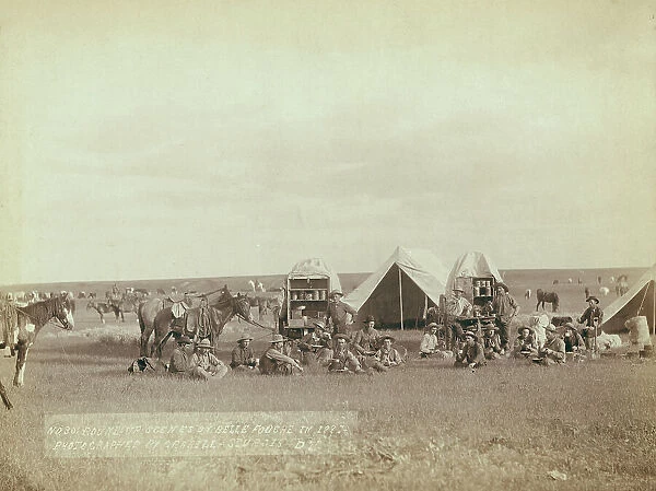 Roundup scenes on Belle Fouche [sic] in 1887, 1887. Creator: John C. H. Grabill