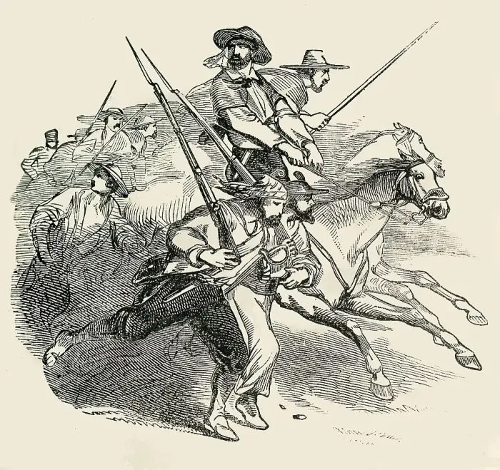 Framed Print : Rout of the Mexicans, 1849. Creator: Unknown Framed Print : Rout of the Mexicans, 1849. Creator: Unknown