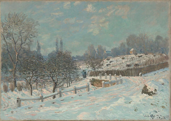 Route de Louveciennes, effet de neige, 1874
