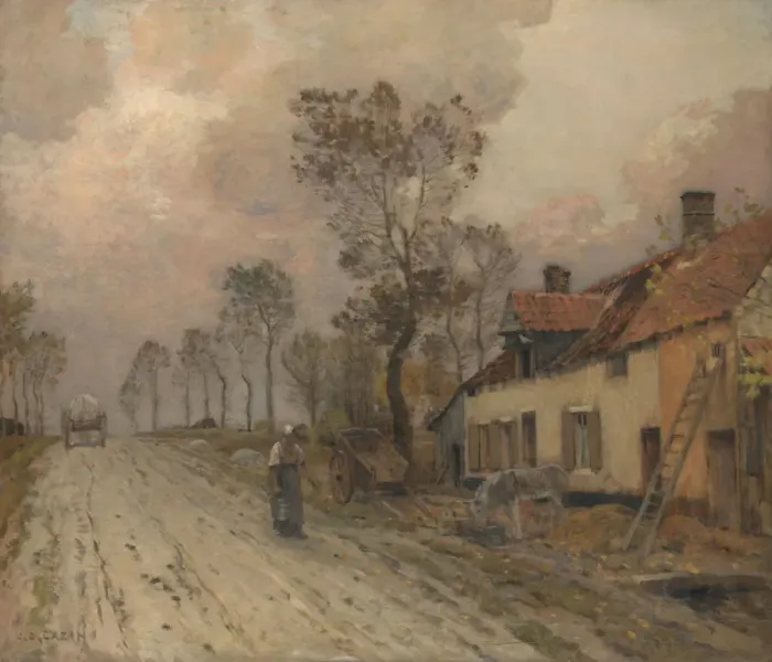 Framed Print : The Route Nationale at Samer. Creator: Jean-Charles Cazin Framed Print : The Route Nationale at Samer. Creator: Jean-Charles Cazin