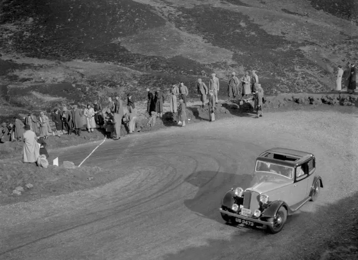 Framed Print : Rover 4-door saloon of WA Gilmour at the RSAC Scottish Rally, Devils Elbow, Glenshee, 1934 Framed Print : Rover 4-door saloon of WA Gilmour at the RSAC Scottish Rally, Devils Elbow, Glenshee, 1934