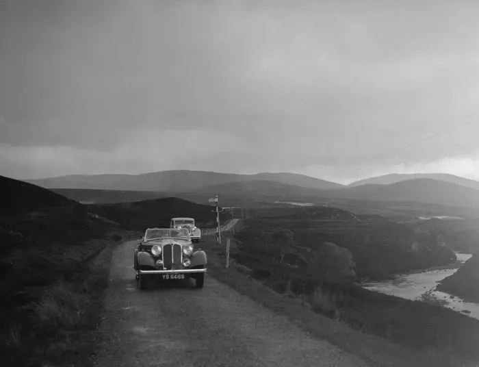 Framed Print : Rover open tourer of HE Gibbon competing in the RSAC Scottish Rally, 1936. Artist: Bill Brunell Framed Print : Rover open tourer of HE Gibbon competing in the RSAC Scottish Rally, 1936. Artist: Bill Brunell