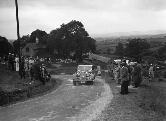 Framed Print : Rover saloon of CH Cooper competing in the South Wales Auto Club Welsh Rally, 1937 Artist Framed Print : Rover saloon of CH Cooper competing in the South Wales Auto Club Welsh Rally, 1937 Artist
