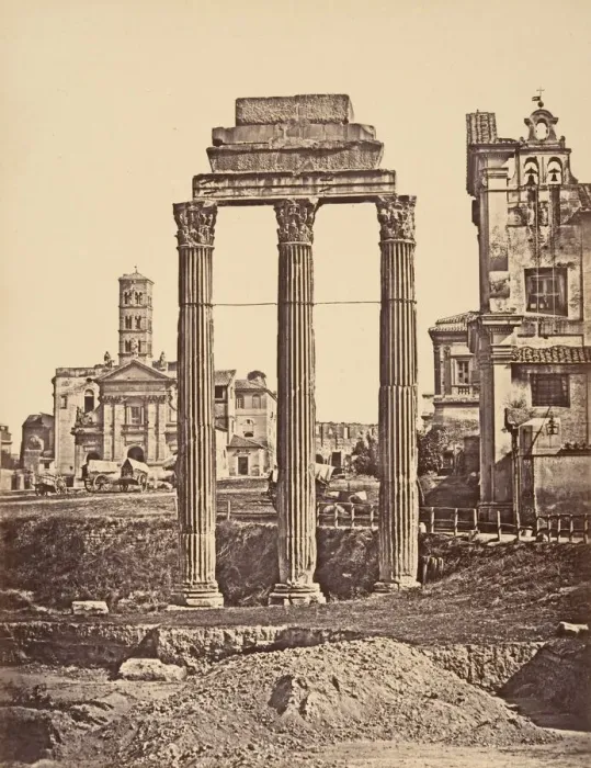Framed Print : Rovine del Foro, 1848-52. Creator: Eugene Constant Framed Print : Rovine del Foro, 1848-52. Creator: Eugene Constant