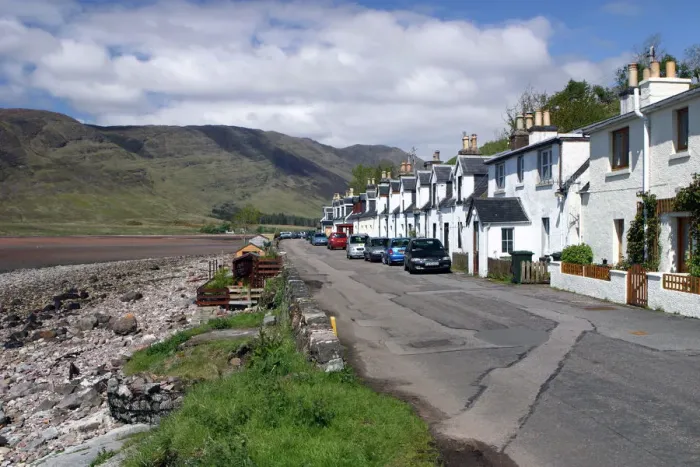 Framed Print : Row of cottages, Applecross Peninsula, Highland, Scotland Framed Print : Row of cottages, Applecross Peninsula, Highland, Scotland