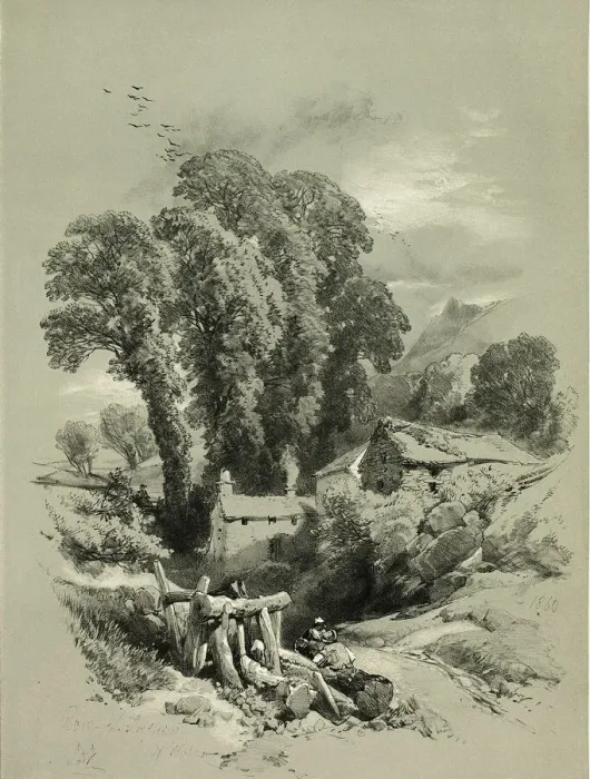 Framed Print : Row W. Trefriw, Wales, from Picturesque Selections, c. 1860 Framed Print : Row W. Trefriw, Wales, from Picturesque Selections, c. 1860