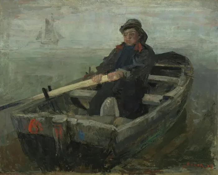 Framed Print : The Rower, 1883. Creator: James Ensor Framed Print : The Rower, 1883. Creator: James Ensor