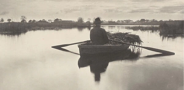Rowing Home the Schoof-Stuff, 1886. Creator: Dr Peter Henry Emerson