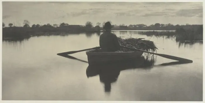 Framed Print : Rowing Home the Schoof-Stuff (from Life and Landscape on the Norfolk Broads, 1886 Framed Print : Rowing Home the Schoof-Stuff (from Life and Landscape on the Norfolk Broads, 1886