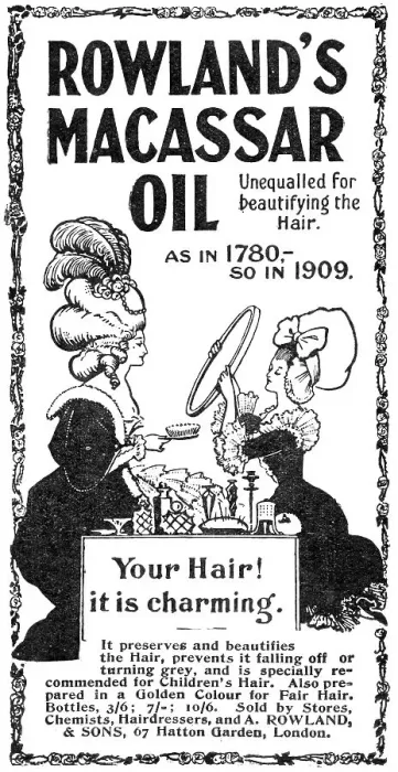 Framed Print : Rowland's Macassar Oil, unequalled for beautifying the hair, 1909. Creator: Unknown Framed Print : Rowland's Macassar Oil, unequalled for beautifying the hair, 1909. Creator: Unknown